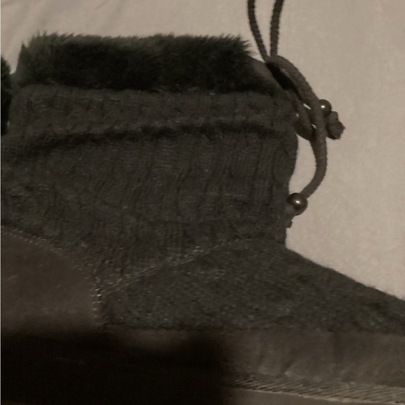 SKECHERS KEEPSAKE FAUX FUR KNIT SLOUCH BOOTS size 10 partial suede upper. - Picture 6 of 12